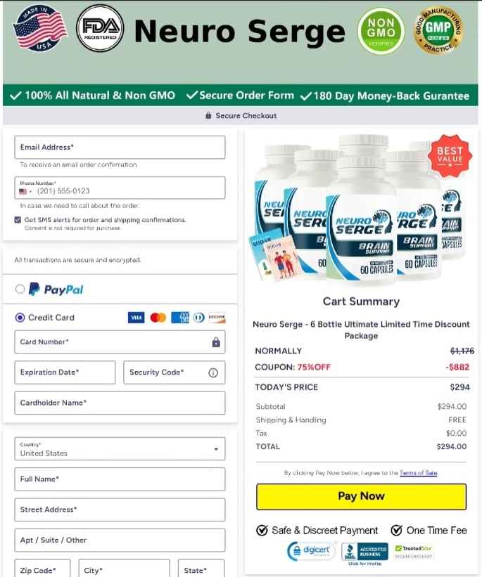 Neuro Serge Order Page